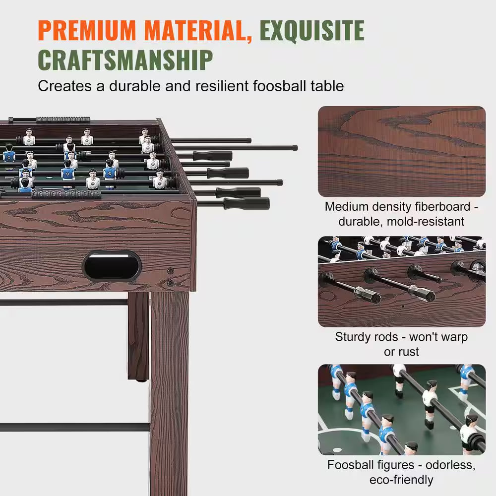 Foosball Table, 55 In. Standard Size Foosball Table, Indoor Full Size Foosball Table for Home, Family, and Game Room