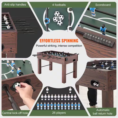 Foosball Table, 55 In. Standard Size Foosball Table, Indoor Full Size Foosball Table for Home, Family, and Game Room